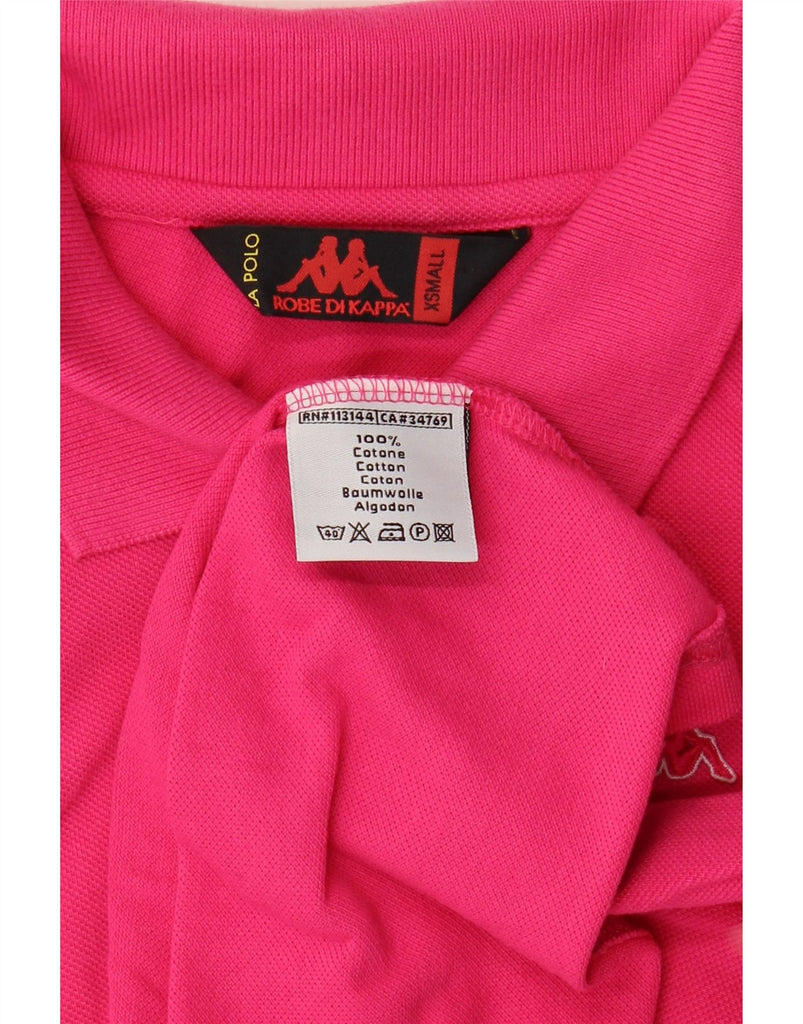 KAPPA Womens Sleeveless Polo Shirt UK 6 XS Pink Cotton Vintage Kappa and Second-Hand Kappa from Messina Hembry 