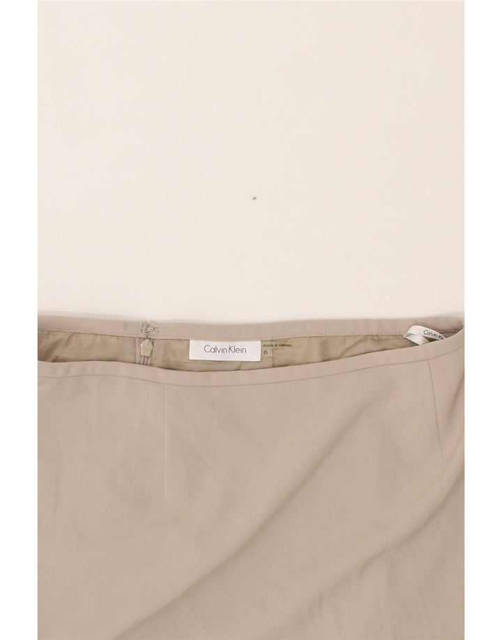 CALVIN KLEIN Womens Pencil Skirt US 6 Medium W28  Grey Polyester Vintage Calvin Klein and Second-Hand Calvin Klein from Messina Hembry 