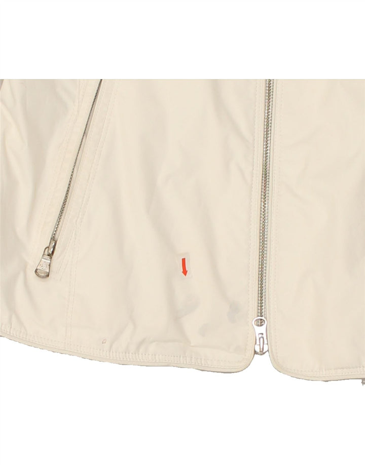 MARINA YACHTING Womens Bomber Jacket UK 12 Medium White | Vintage Marina Yachting | Thrift | Second-Hand Marina Yachting | Used Clothing | Messina Hembry 