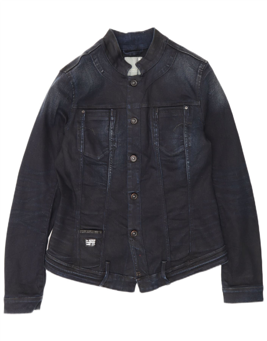 G-Star Womens Denim Jacket UK 14 Large Navy Blue