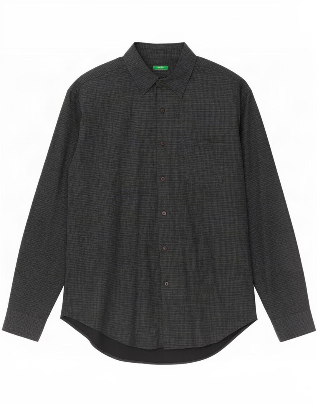 Benetton Mens Shirt XL Navy Blue Gingham