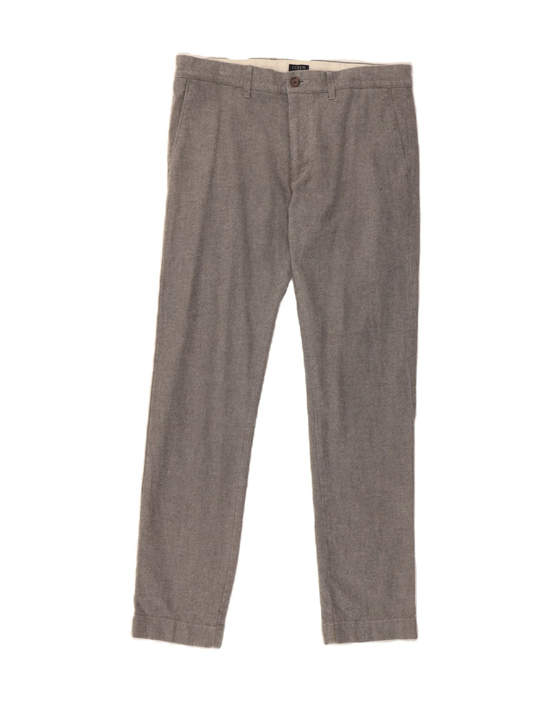 J. CREW Mens Flex Slim Chino Trousers W32 L32  Grey Cotton Vintage J. Crew and Second-Hand J. Crew from Messina Hembry 