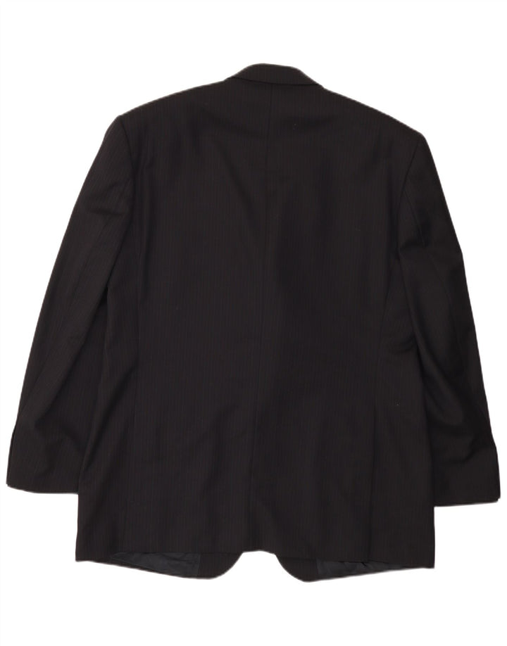 Yves Saint Laurent Mens Blazer Jacket IT 54 2XL Navy Blue Pinstripe