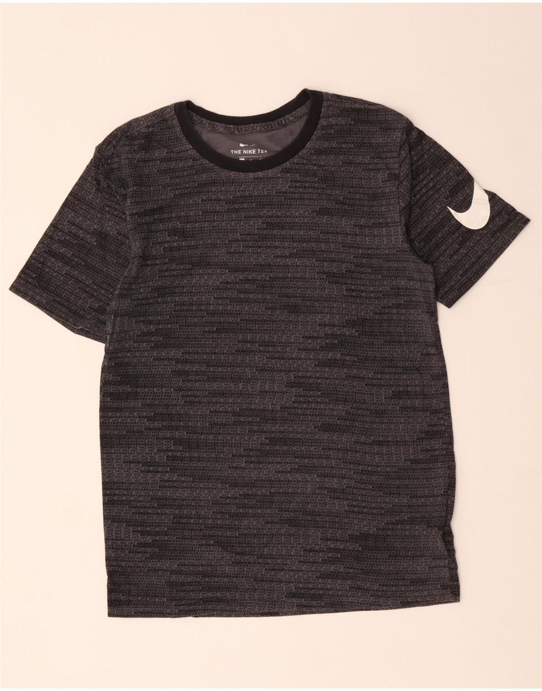 NIKE Mens Graphic T-Shirt Top Small Grey Cotton