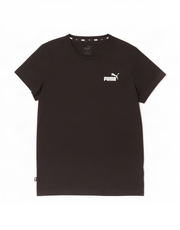 Puma Womens T-Shirt Top UK 12 Medium Black Cotton
