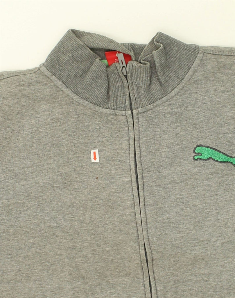 PUMA Mens Tracksuit Top Jacket XL Grey Cotton | Vintage Puma | Thrift | Second-Hand Puma | Used Clothing | Messina Hembry 