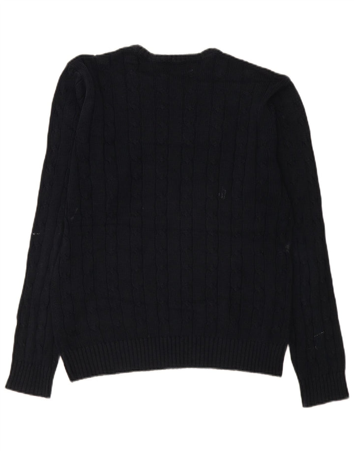 Marks & Spencer Mens Blue Harbour Crew Neck Jumper Sweater Small Navy