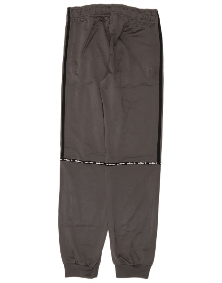 Adidas Boys Tracksuit Trousers Joggers 15-16 Years Grey Polyester