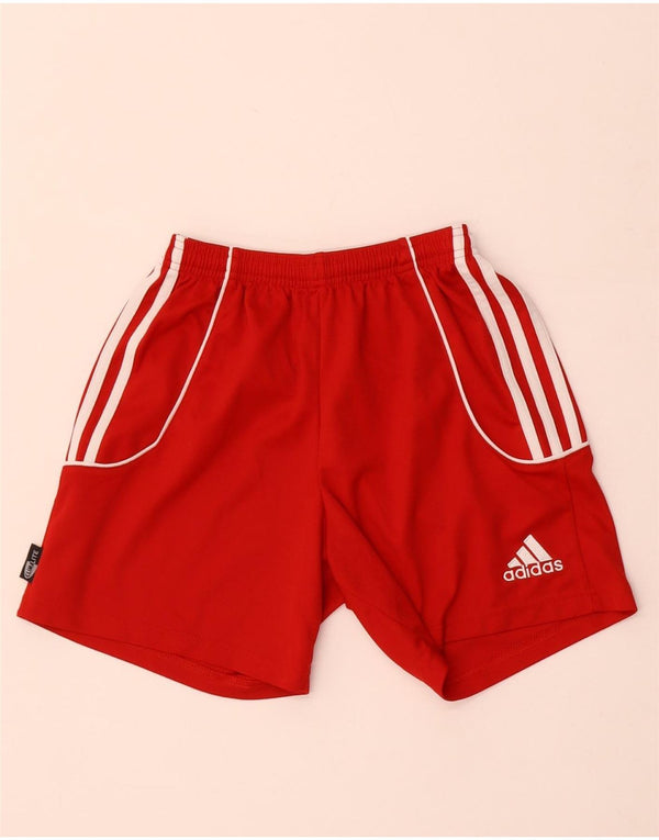 Adidas Boys Climalite Sport Shorts 7-8 Years XS Red Polyester