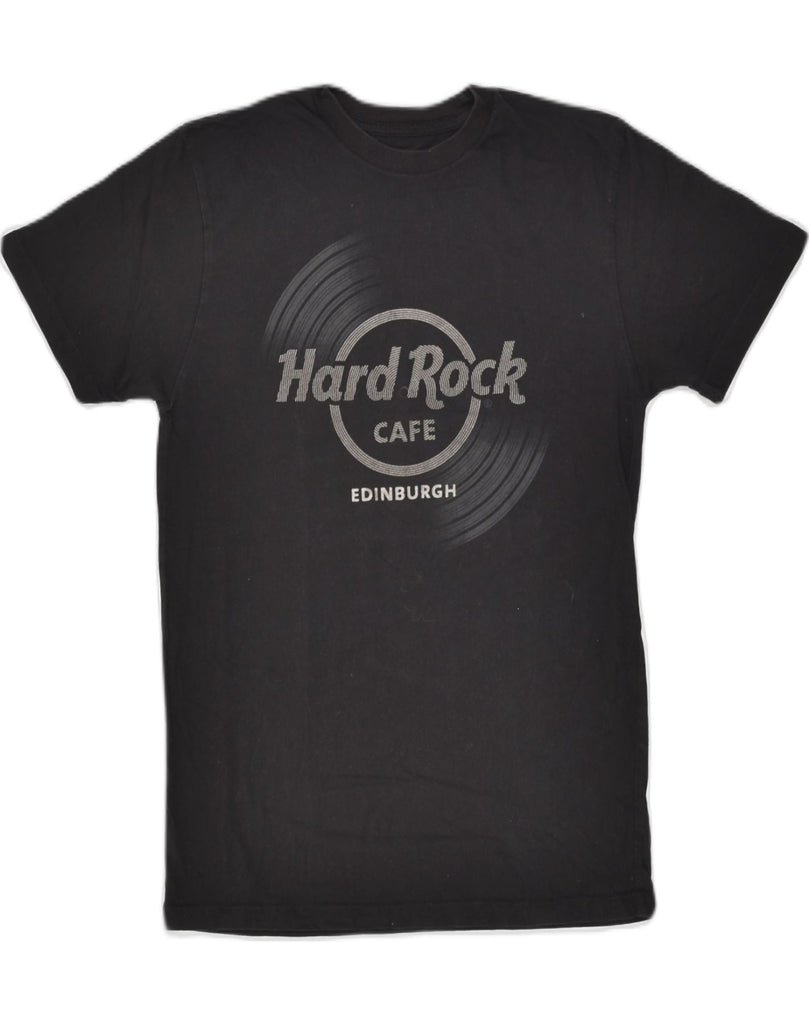 HARD ROCK Mens Edinburgh Graphic T-Shirt Top Small Black Cotton | Vintage Hard Rock | Thrift | Second-Hand Hard Rock | Used Clothing | Messina Hembry 