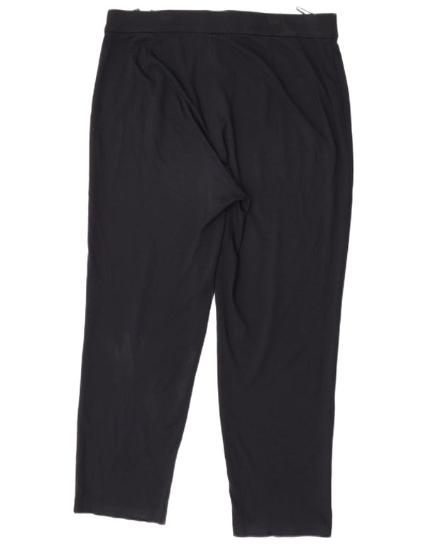 Marks & Spencer Womens Tapered Casual Trousers UK 18 XL W36 L29 Navy Blue