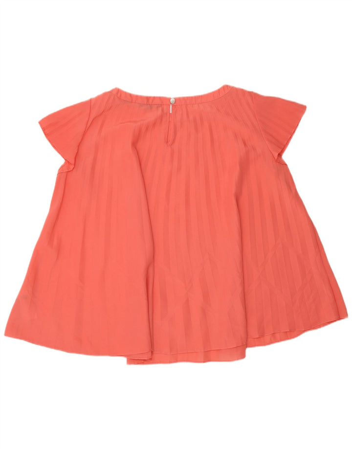 Ted Baker Womens Oversized Blouse Top Size 2 Small Pink Striped Polyester