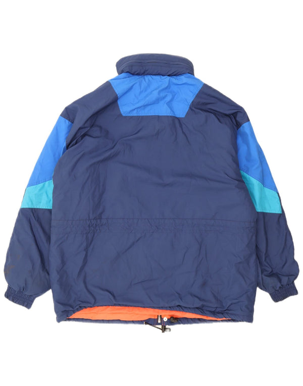 Diadora Mens Ski Jacket UK 42 XL Navy Blue Colourblock Polyester