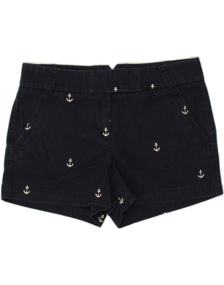 J. CREW Womens Graphic Chino Shorts US 6 Medium W30  Navy Blue Cotton Vintage J. Crew and Second-Hand J. Crew from Messina Hembry 