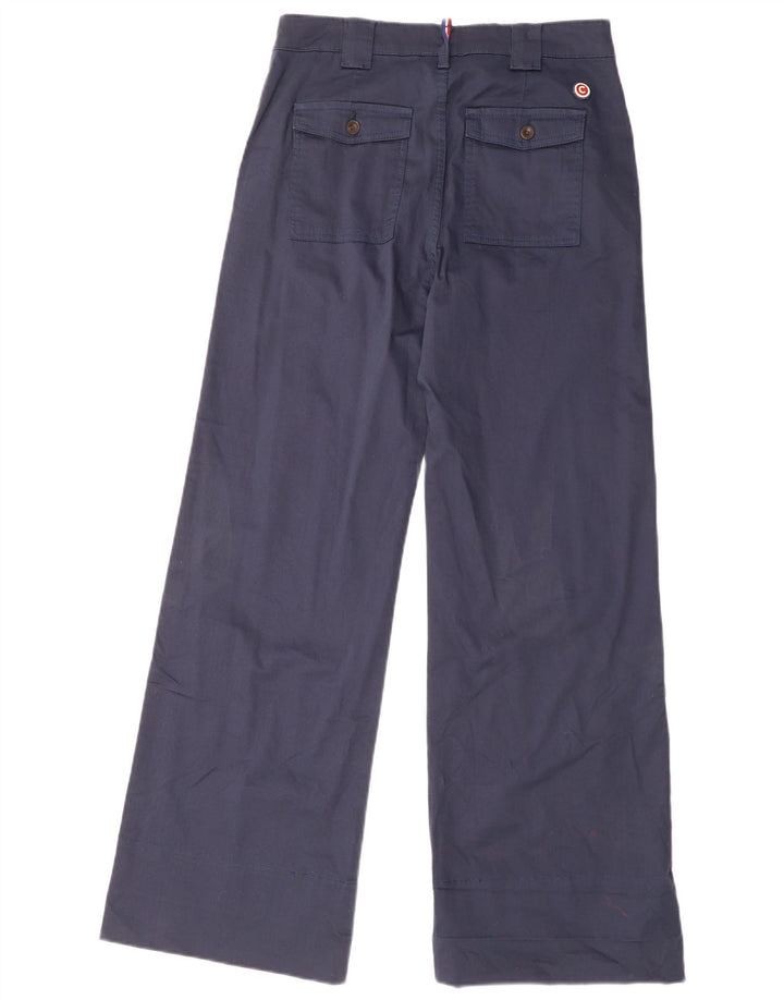COLMAR Womens Wide Leg Capri Trousers IT 42 Medium W30 L21 Navy Blue