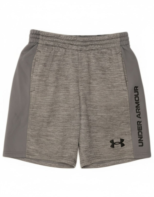 Under Armour Boys Graphic Sport Shorts 9-10 Years Medium Grey Flecked