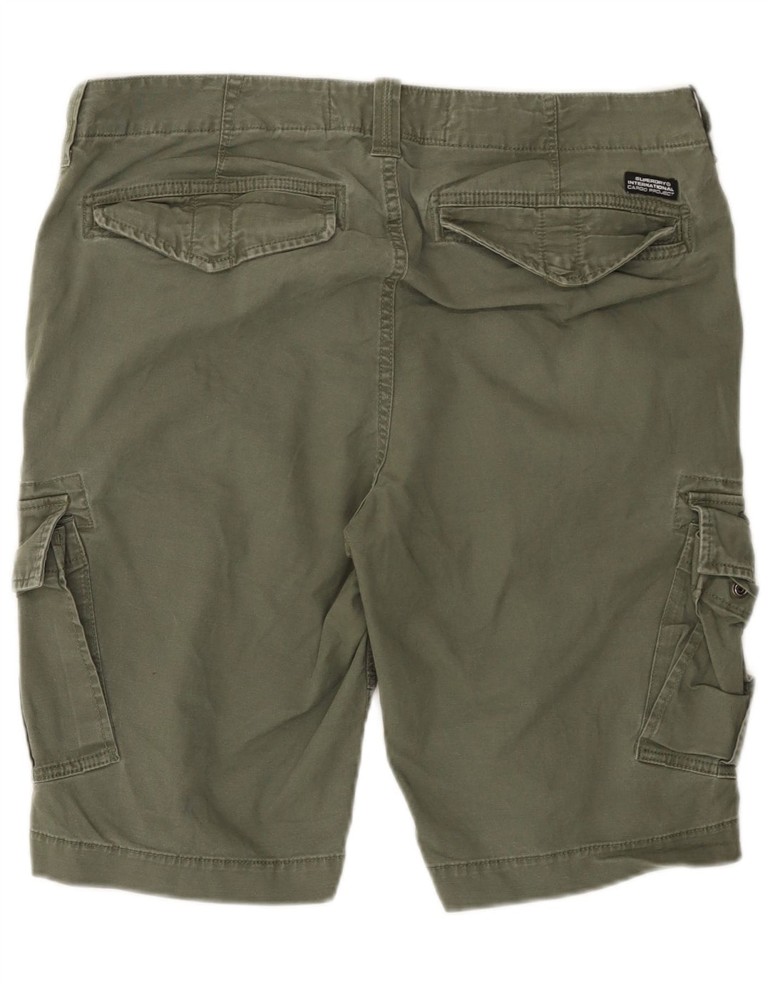 SUPERDRY Mens Cargo Shorts W36 Large Khaki Cotton
