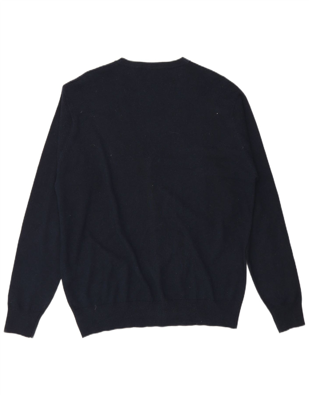 Trussardi Mens Cardigan Sweater IT 54 XL Navy Blue Wool