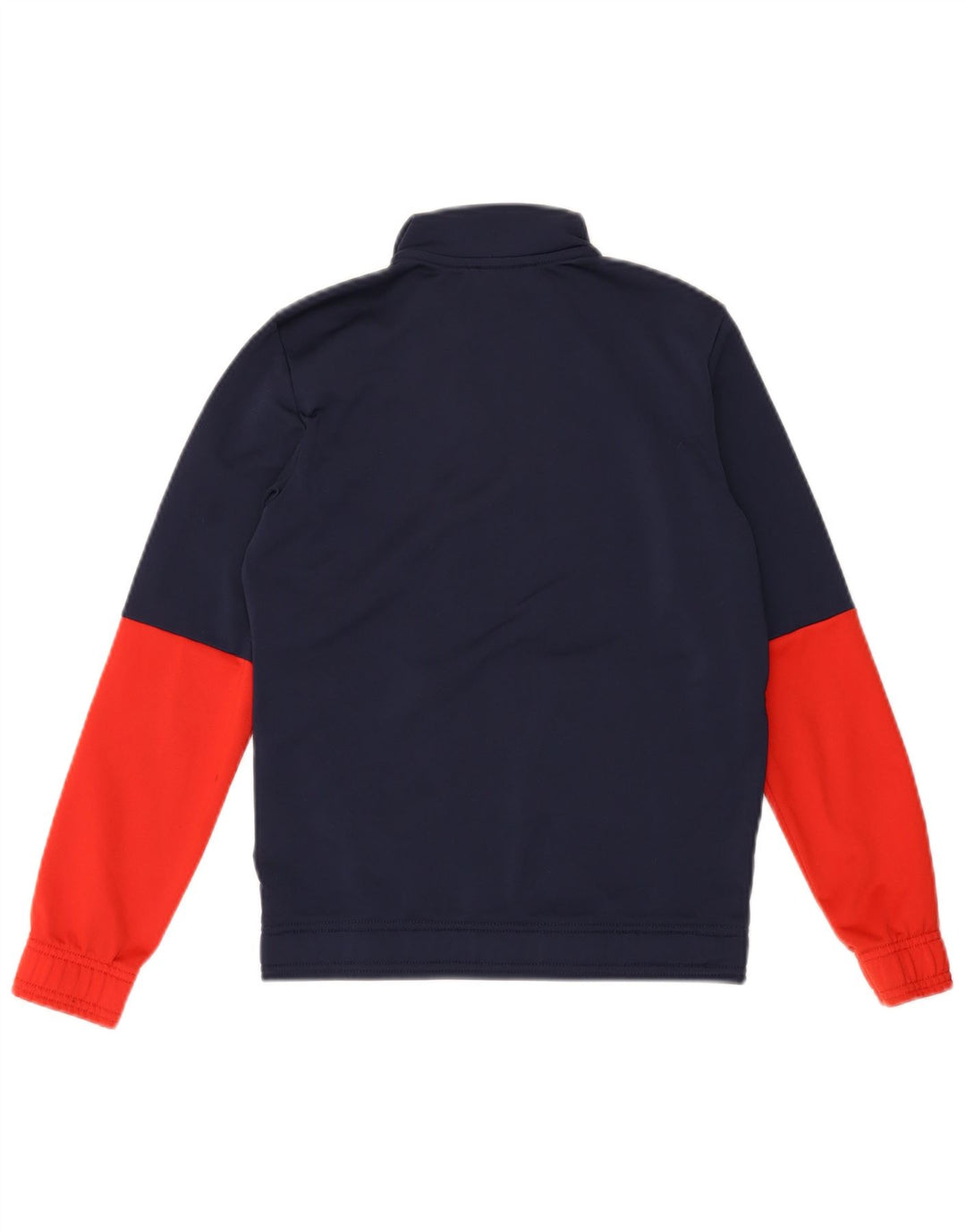 PUMA Boys Tracksuit Top Jacket 11-12 Years Navy Blue Colourblock Polyester