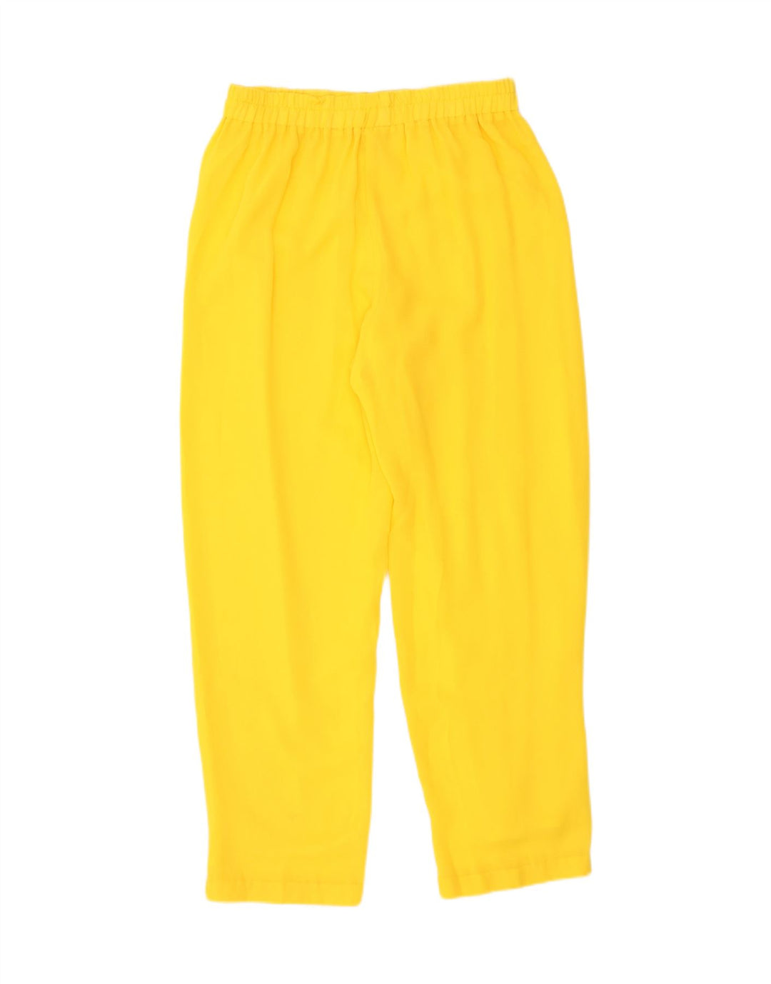VINTAGE Womens Tapered Casual Trousers  Medium W28 L27 Yellow Polyester Vintage Vintage and Second-Hand Vintage from Messina Hembry 