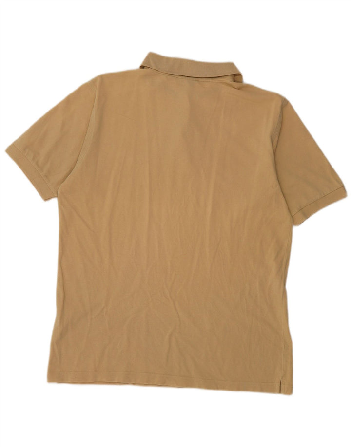 TRUSSARDI JEANS Mens Polo Shirt Medium Beige Cotton