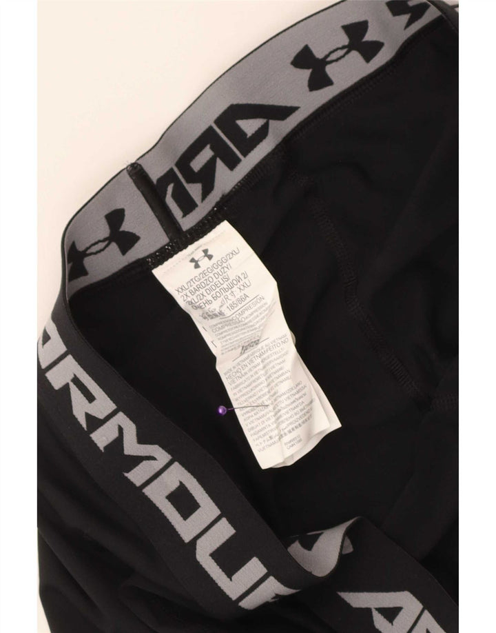 Under Armour Mens Graphic Capri Leggings 2XL  Black Polyester