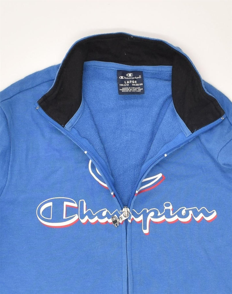 CHAMPION Boys Graphic Tracksuit Top Jacket 11-12 Years Large Blue | Vintage Champion | Thrift | Second-Hand Champion | Used Clothing | Messina Hembry 