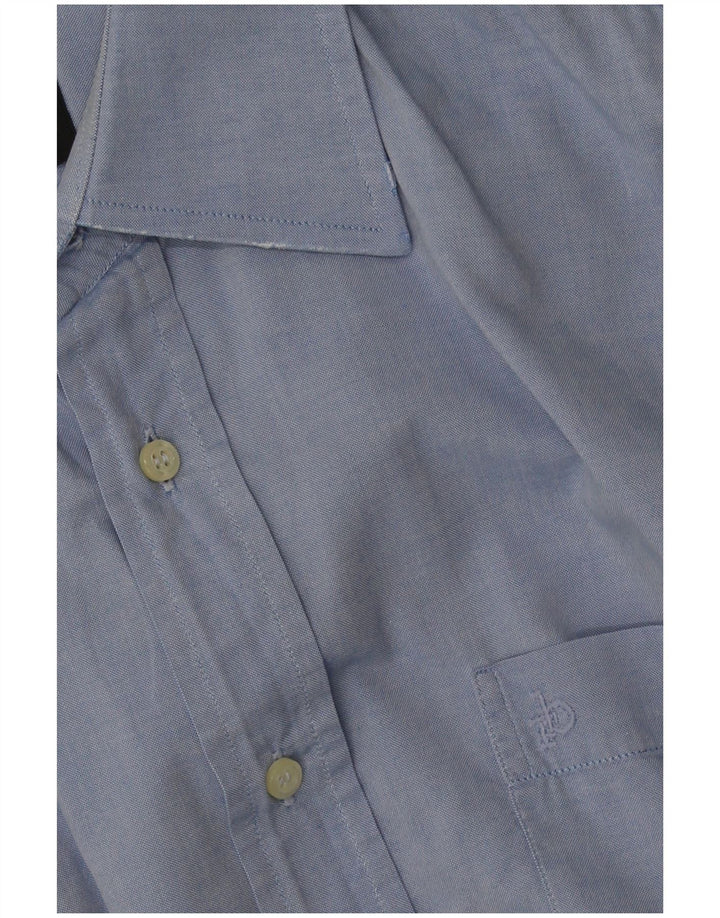 Roccobarocco Mens Shirt Size 41 16 Large Blue Cotton