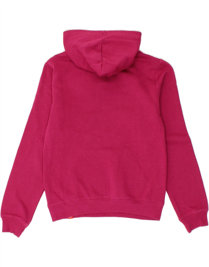 NEW BALANCE Girls Graphic Hoodie Jumper 10-11 Years Medium  Pink Cotton Vintage New Balance and Second-Hand New Balance from Messina Hembry 