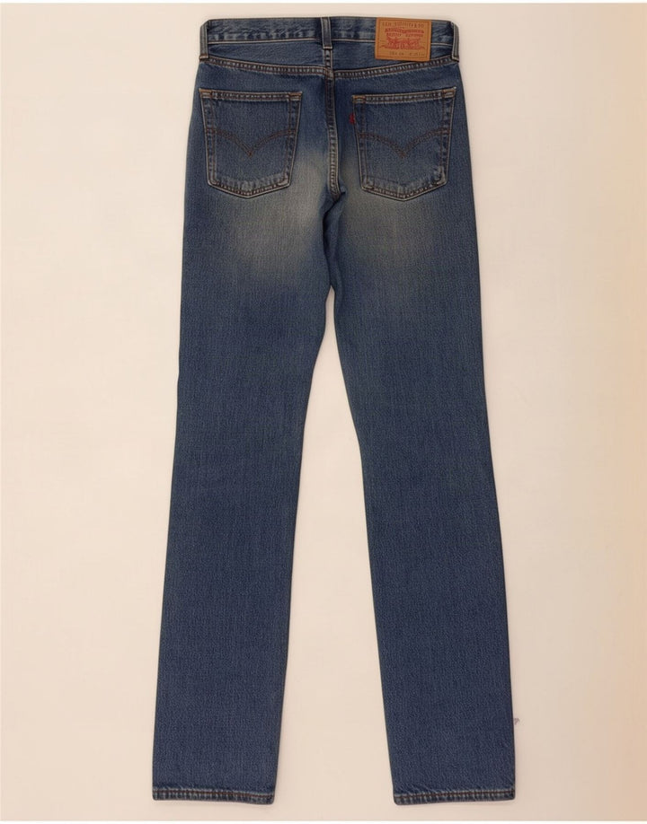 Levi's Womens 595 Straight Jeans W30 L34 Blue Cotton