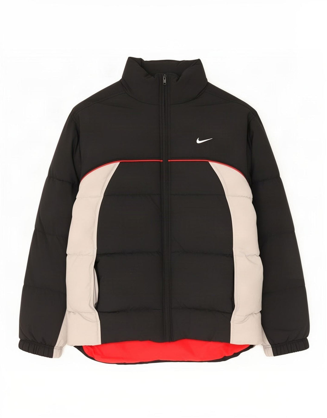 Nike Mens Graphic Padded Jacket UK 36/38 Small Black Colourblock Nylon