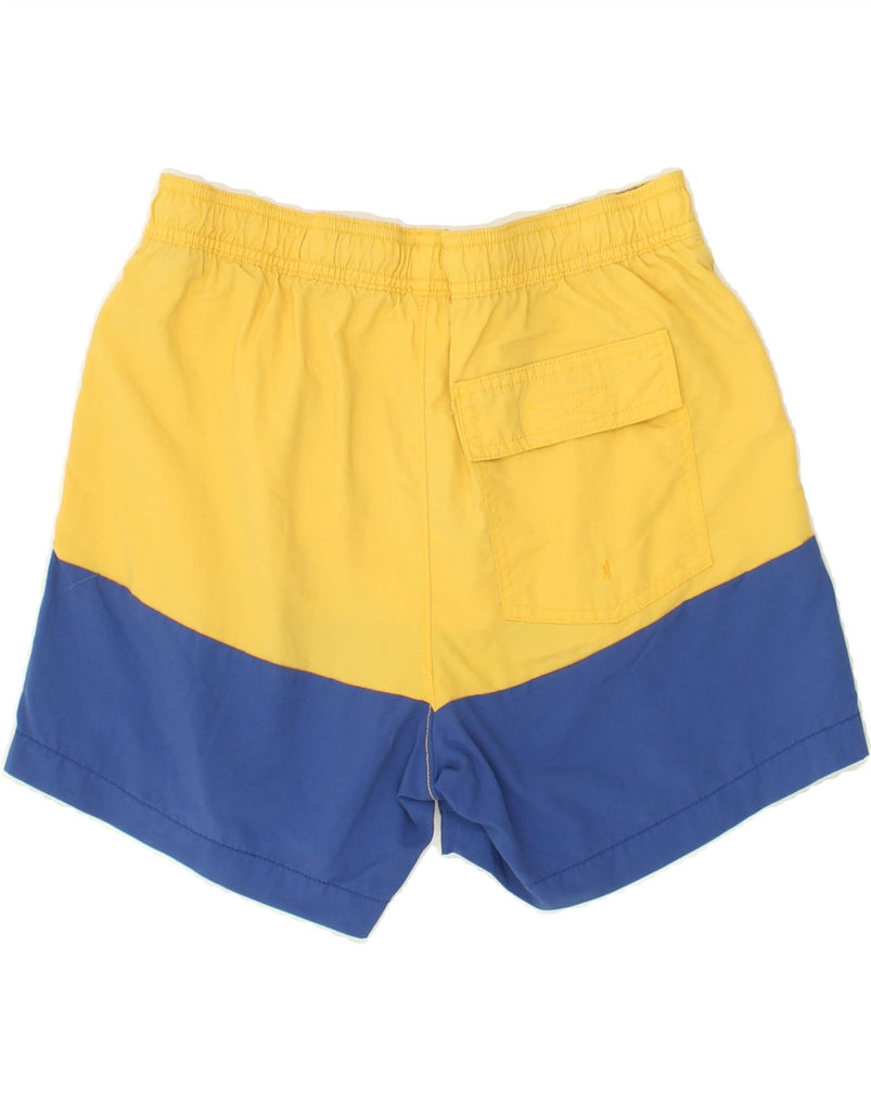 CHAMPION Mens Sport Shorts Medium Yellow Colourblock Polyamide | Vintage Champion | Thrift | Second-Hand Champion | Used Clothing | Messina Hembry 