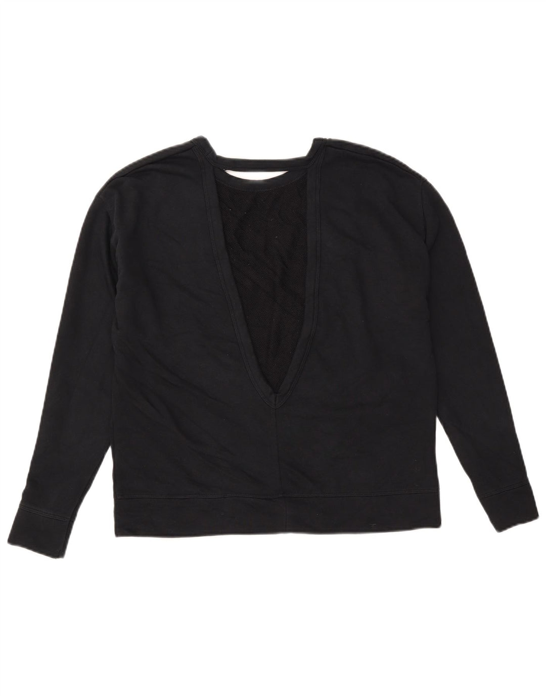 Nike Womens Dri Fit Oversized Sweatshirt Jumper UK 10 Small Black Cotton