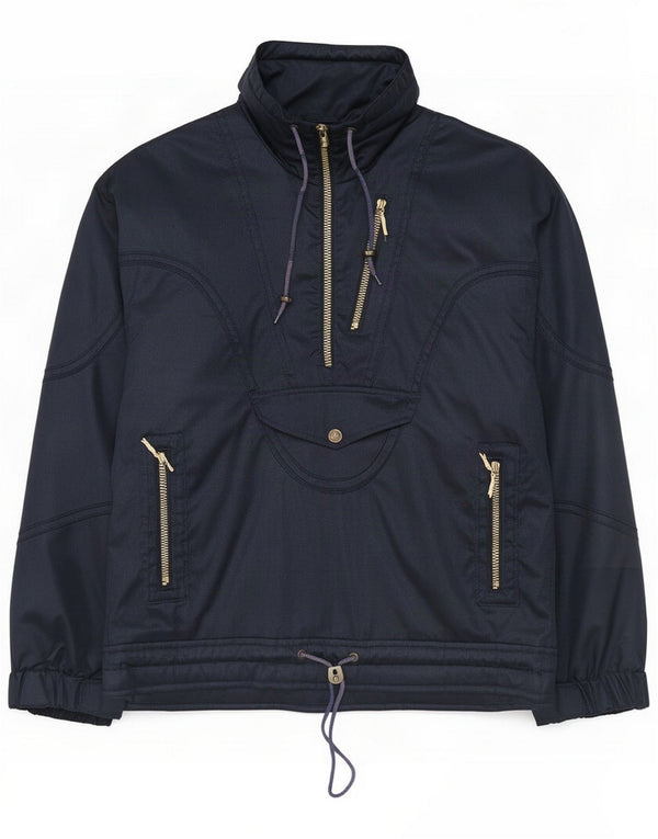 Strolz Mens Loose Fit Anorak Ski Jacket UK 36 Small Navy Blue Nylon