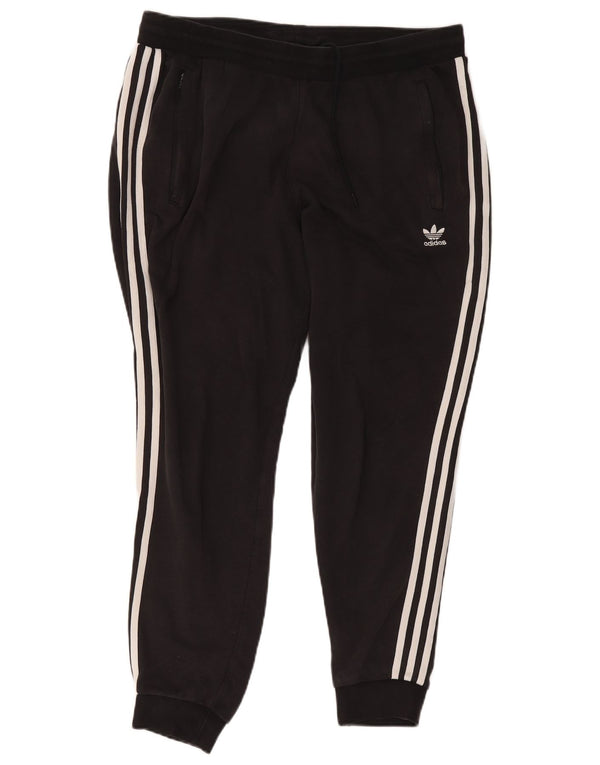 Adidas Womens Tracksuit Trousers Joggers UK 18 XL Black Cotton