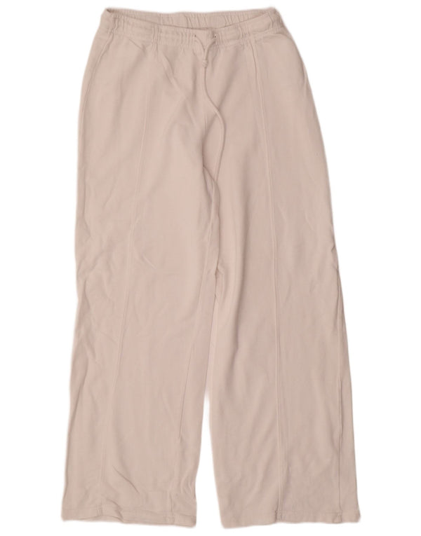 Zara Womens Tracksuit Trousers UK 16 Large  White Cotton