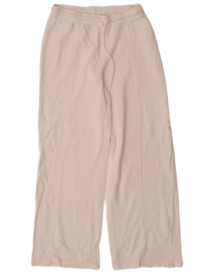Zara Womens Tracksuit Trousers UK 16 Large  White Cotton