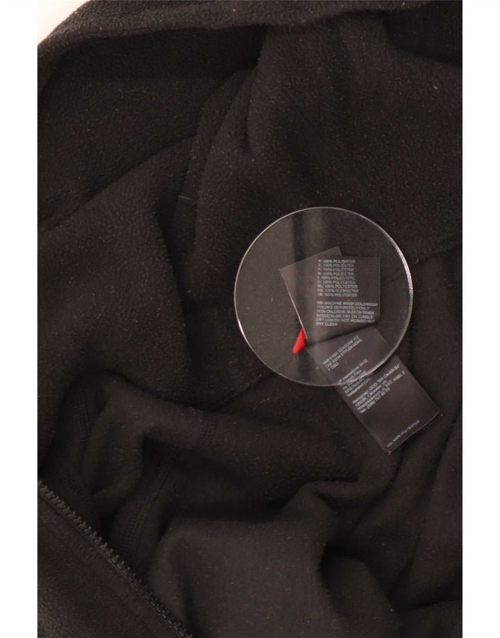 The North Face Womens Hooded Fleece Jacket UK 12 Medium Black Polyester
