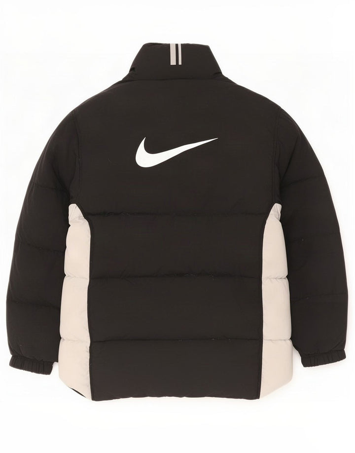 Nike Mens Graphic Padded Jacket UK 36/38 Small Black Colourblock Nylon