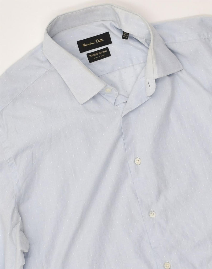 MASSIMO DUTTI Mens Shirt Size 43 Large Blue Cotton | Vintage Massimo Dutti | Thrift | Second-Hand Massimo Dutti | Used Clothing | Messina Hembry 