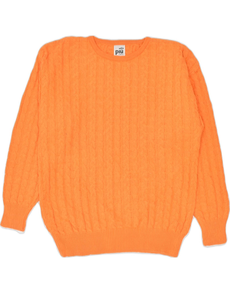 VINTAGE Womens Crew Neck Jumper Sweater UK 14 Large Orange | Vintage | Thrift | Second-Hand | Used Clothing | Messina Hembry 