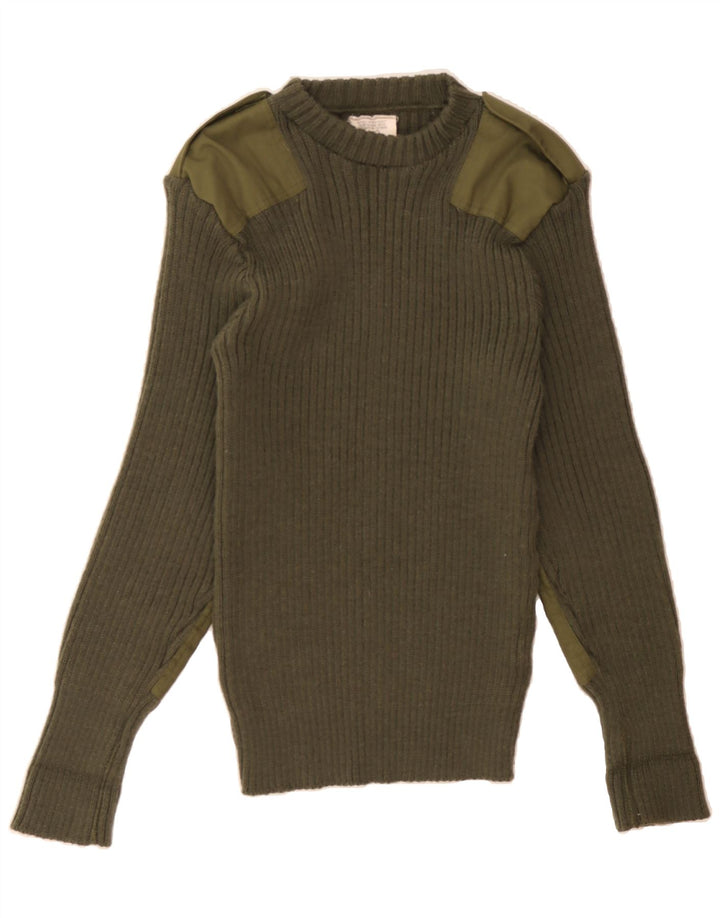 VINTAGE Mens Crew Neck Jumper Sweater Large Khaki Vintage Vintage and Second-Hand Vintage from Messina Hembry 
