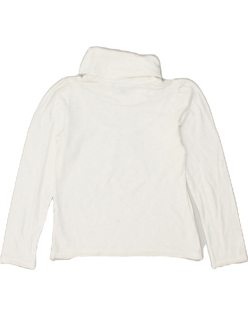 DKNY Girls Roll Neck Top Long Sleeve 5-6 Years White Cotton | Vintage Dkny | Thrift | Second-Hand Dkny | Used Clothing | Messina Hembry 