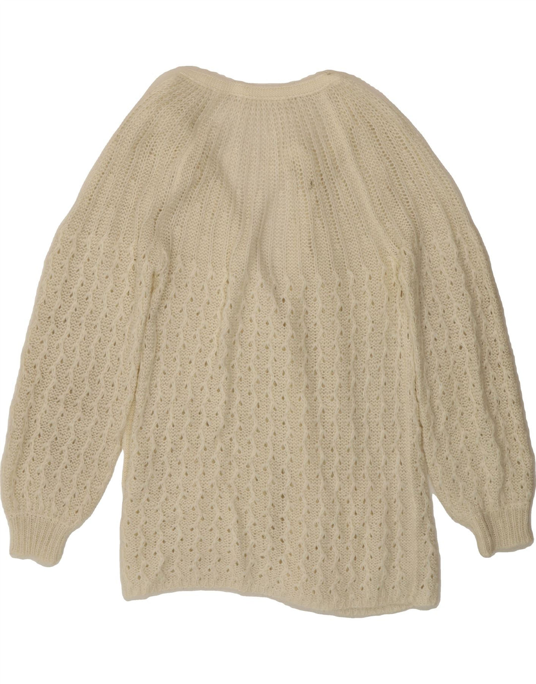 VINTAGE Womens Cardigan Sweater IT 42 Medium Off White Polyacrylic Vintage Vintage and Second-Hand Vintage from Messina Hembry 