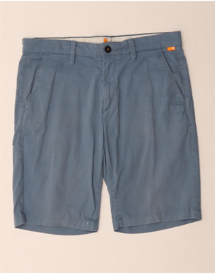 Timberland Mens Chino Shorts W32 Medium Blue Cotton