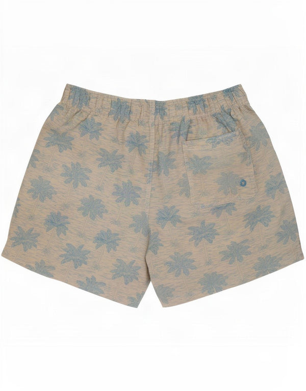 Maui Mens Graphic Swimming Shorts 2XL Beige Floral Nylon