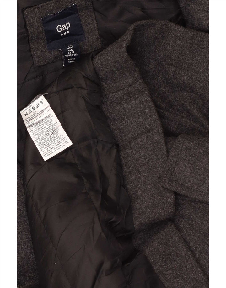 Gap Mens Hooded Duffle Coat UK 38 Medium Grey Polyester