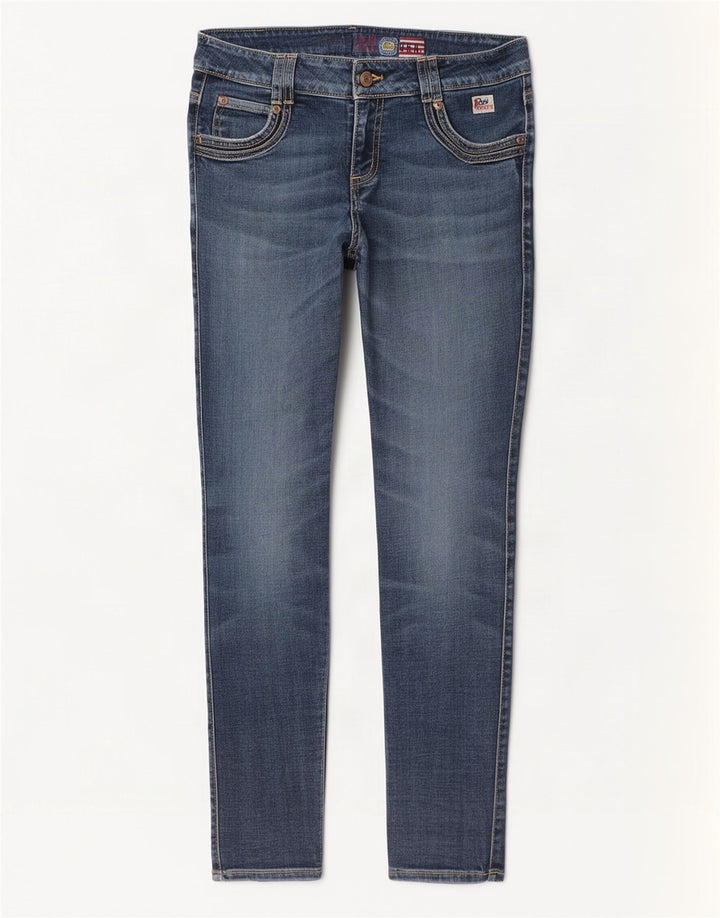 Roy Rogers Womens Slim Jeans W29 L27 Blue Cotton