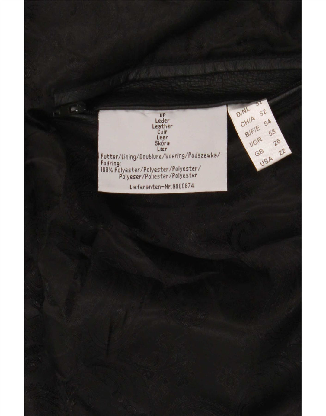 Ulla Popken Womens Leather Coat UK 26 5XL Black Floral