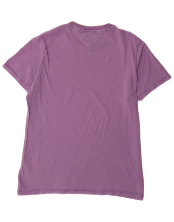 Tommy Hilfiger Mens T-Shirt Top Medium Purple Cotton